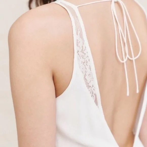 Reformation Zarrah Ivory Wedding Dress Cutout Maxi Size 4 - Picture 3 of 7